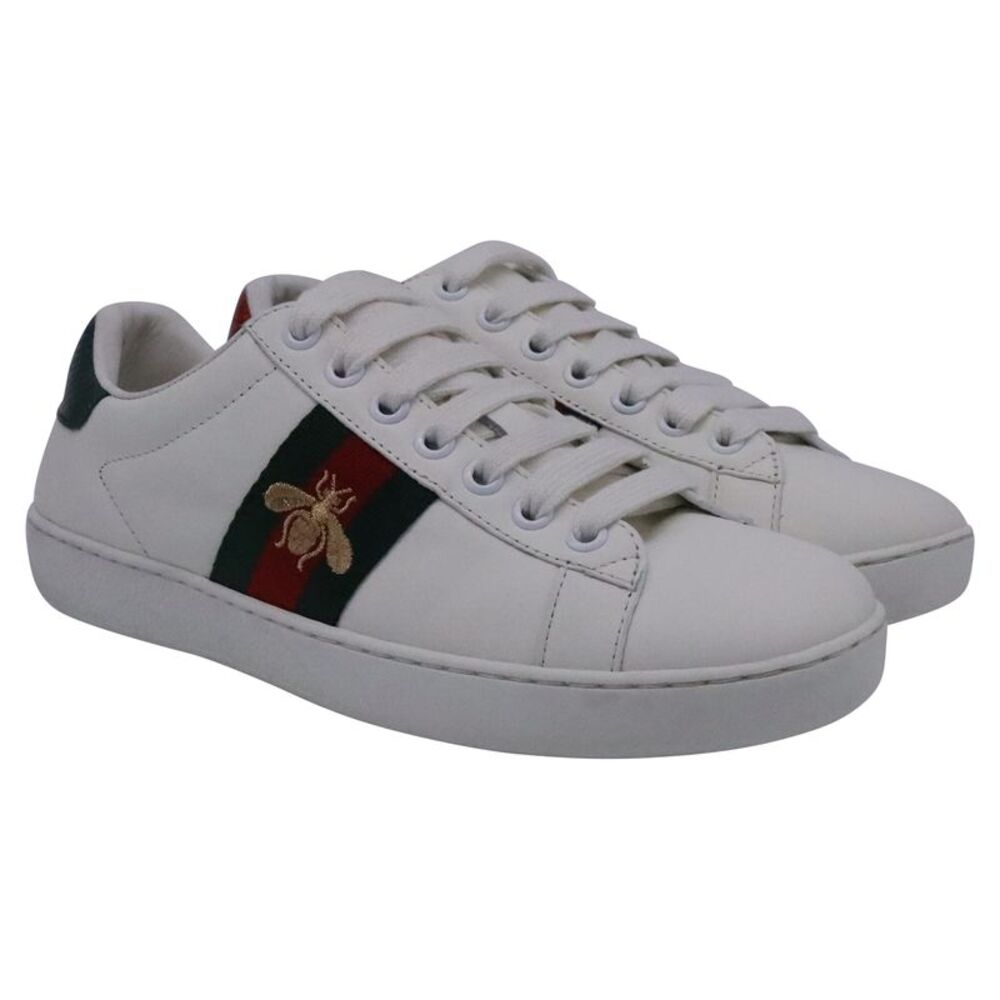 Gucci Ace Sneakers with Bee in White Leather - Picture 4 of 10